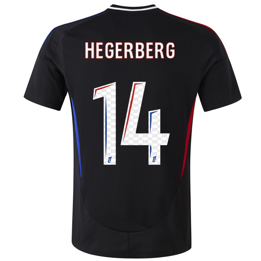 Kids Football Ada Hegerberg #14 Black Away Jersey 2024/25 T-Shirt Australia