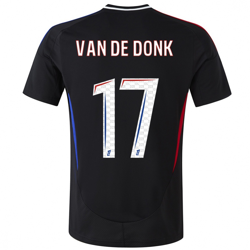 Kids Football Danielle Van De Donk #17 Black Away Jersey 2024/25 T-Shirt Australia