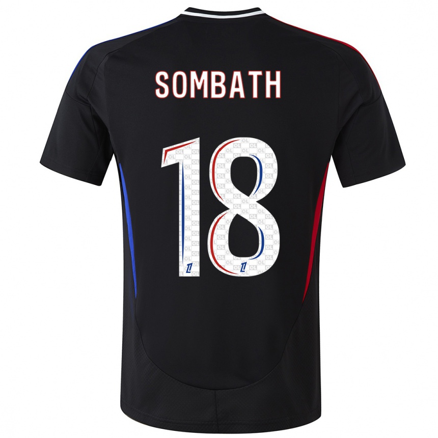 Kids Football Alice Sombath #18 Black Away Jersey 2024/25 T-Shirt Australia