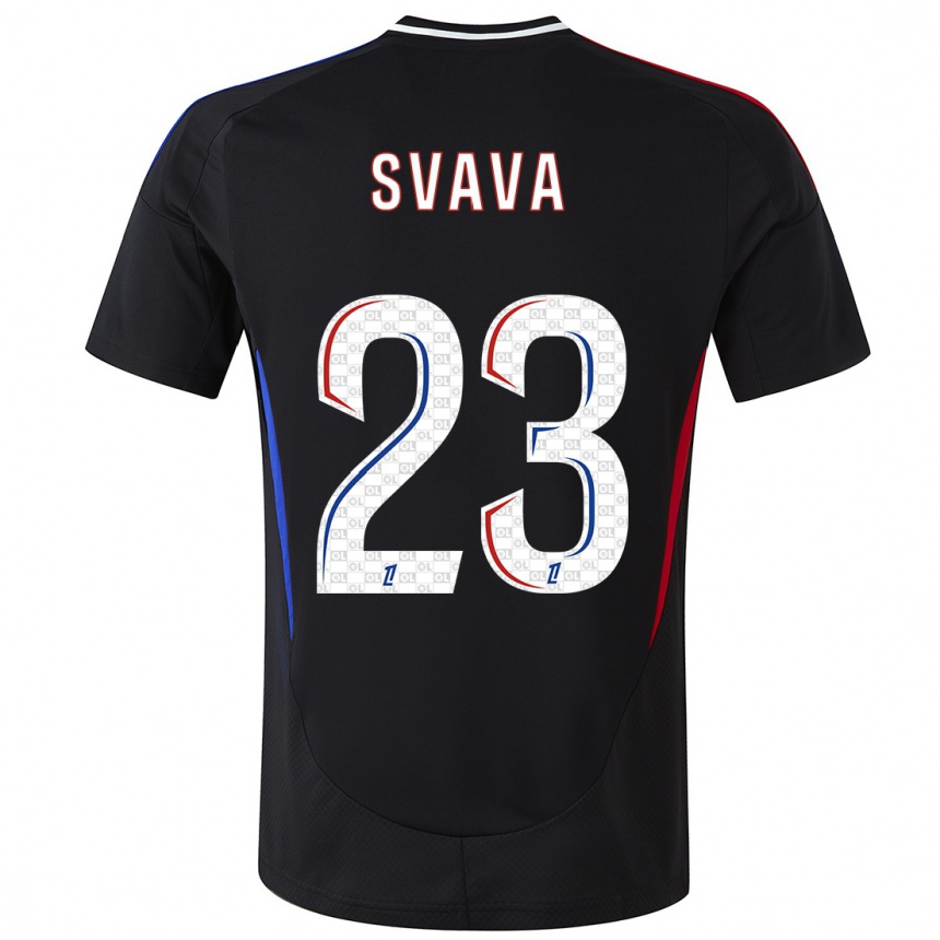 Kids Football Sofie Svava #23 Black Away Jersey 2024/25 T-Shirt Australia