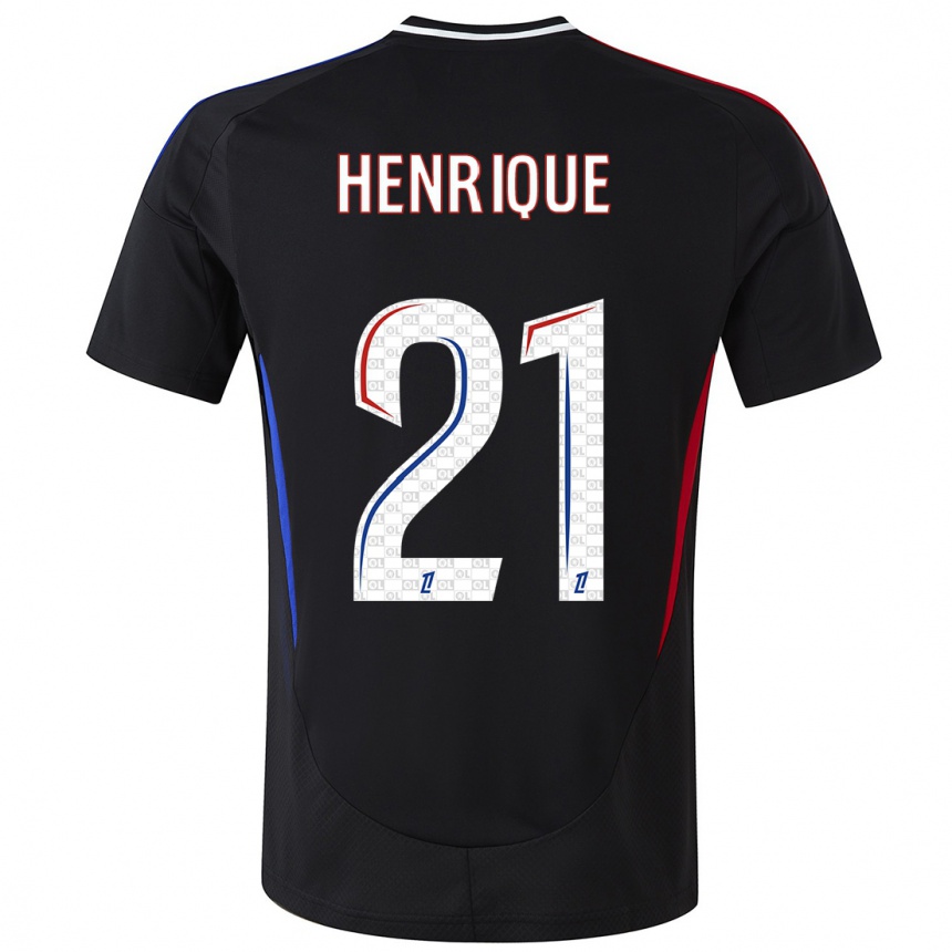 Kids Football Henrique #21 Black Away Jersey 2024/25 T-Shirt Australia