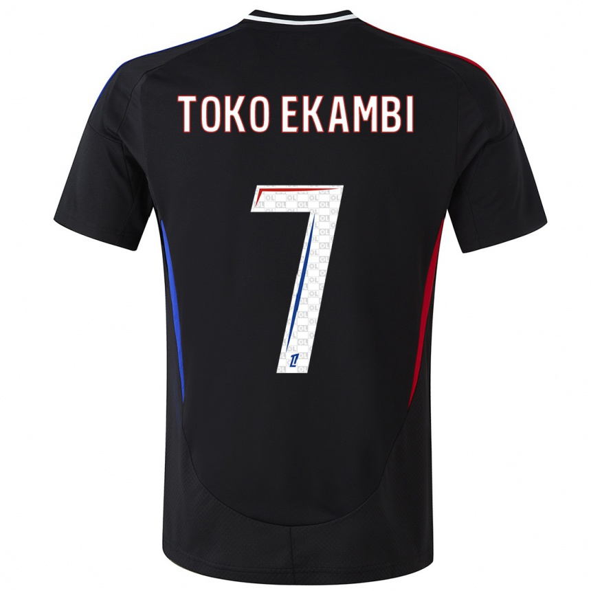 Kids Football Karl Toko Ekambi #7 Black Away Jersey 2024/25 T-Shirt Australia