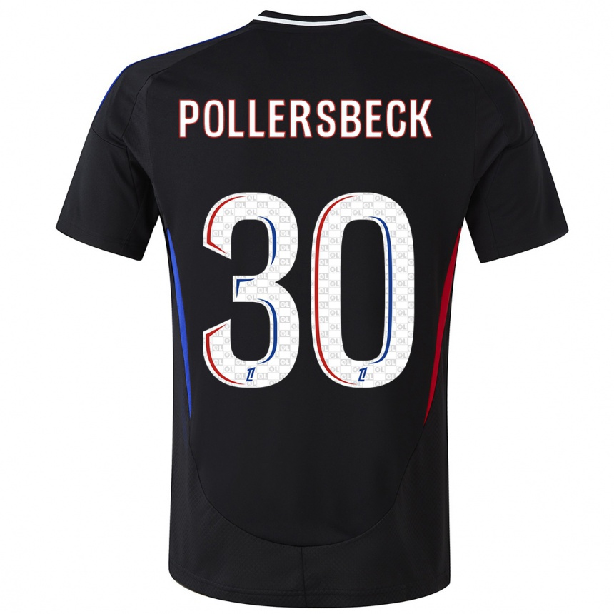 Kids Football Julian Pollersbeck #30 Black Away Jersey 2024/25 T-Shirt Australia