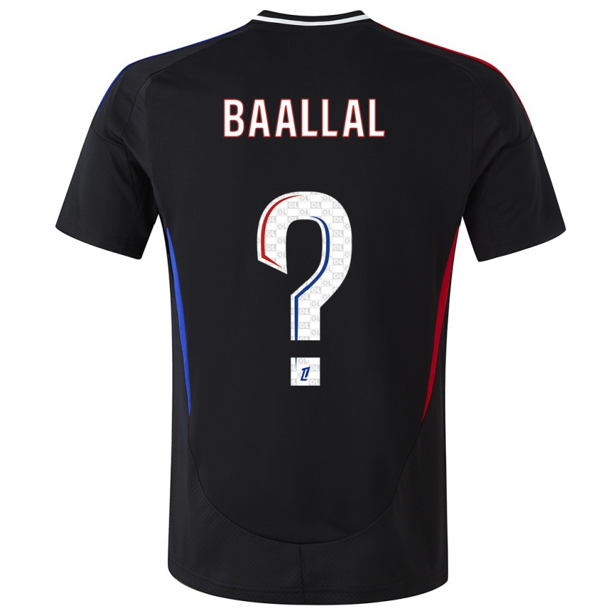 Kids Football Abdellah Baallal #0 Black Away Jersey 2024/25 T-Shirt Australia