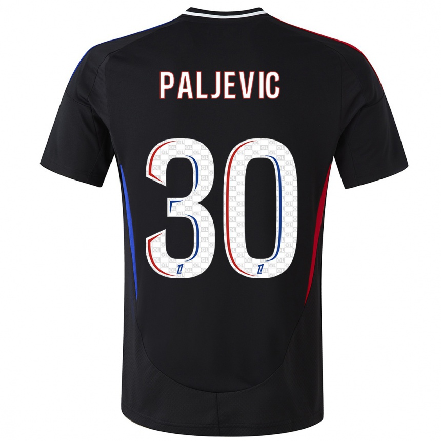 Kids Football Alyssia Paljevic #30 Black Away Jersey 2024/25 T-Shirt Australia