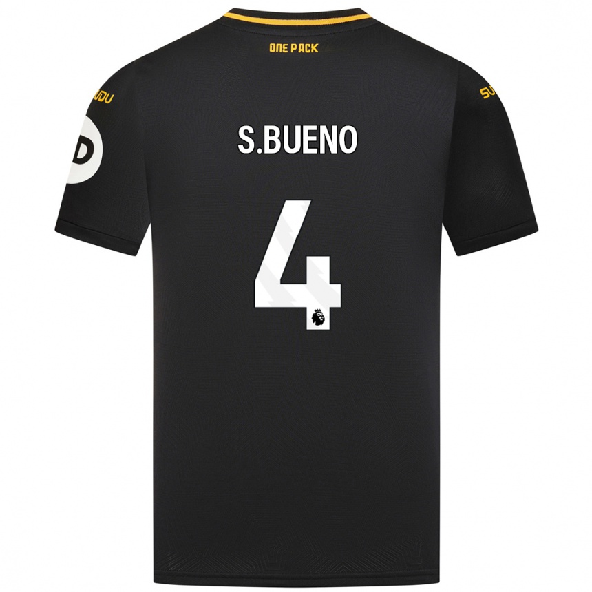 Kids Football Santiago Bueno #4 Black Away Jersey 2024/25 T-Shirt Australia