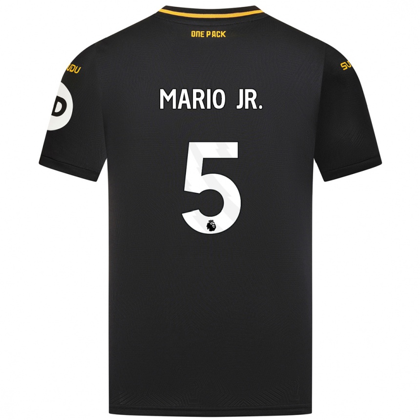 Kids Football Mario Lemina #5 Black Away Jersey 2024/25 T-Shirt Australia