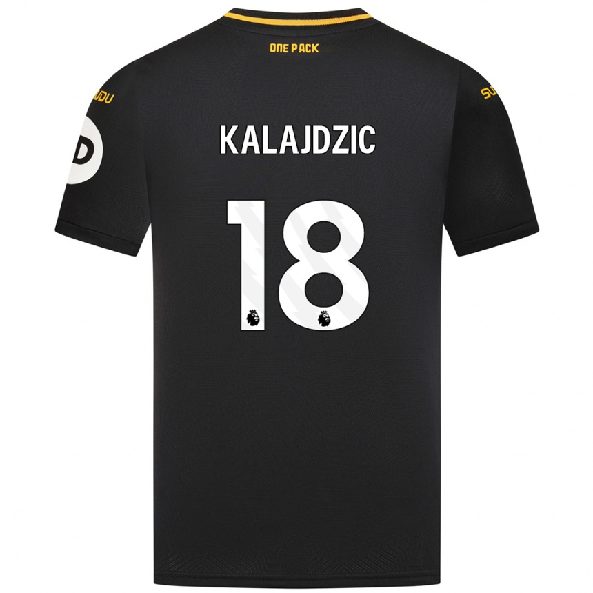 Kids Football Sasa Kalajdzic #18 Black Away Jersey 2024/25 T-Shirt Australia