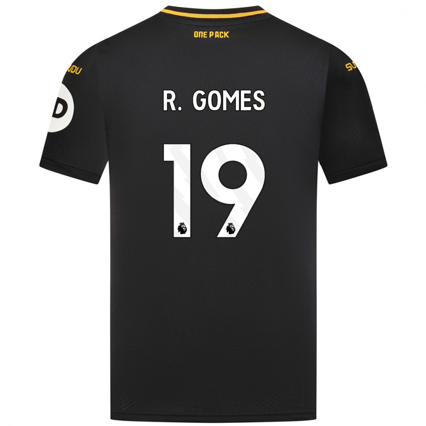 Kids Football Rodrigo Gomes #19 Black Away Jersey 2024/25 T-Shirt Australia