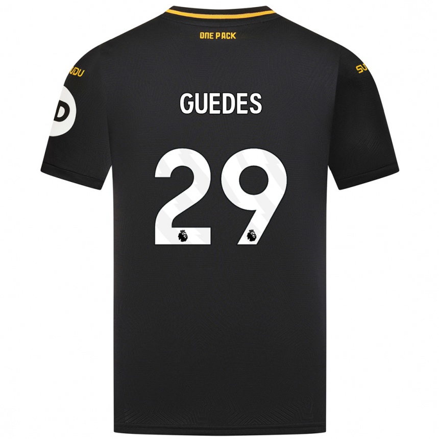 Kids Football Gonçalo Guedes #29 Black Away Jersey 2024/25 T-Shirt Australia