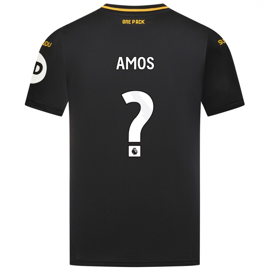 Kids Football Stan Amos #0 Black Away Jersey 2024/25 T-Shirt Australia