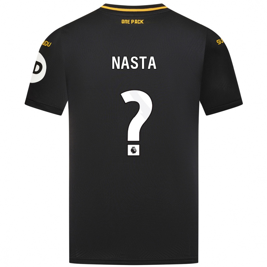 Kids Football Arthur Nasta #0 Black Away Jersey 2024/25 T-Shirt Australia