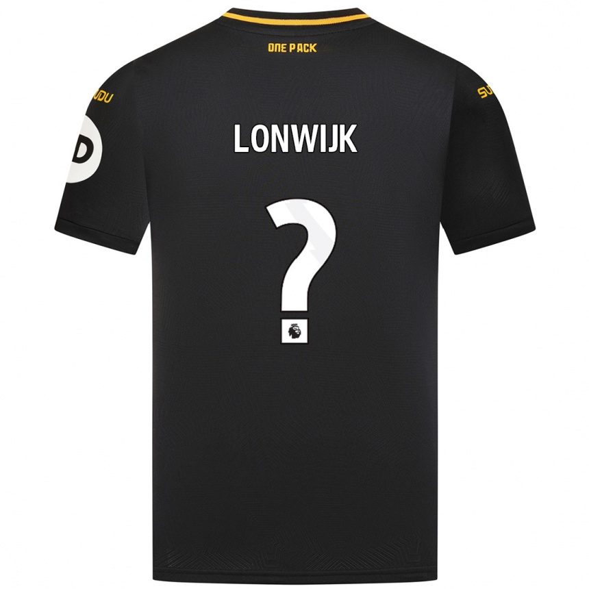 Kids Football Nigel Lonwijk #0 Black Away Jersey 2024/25 T-Shirt Australia