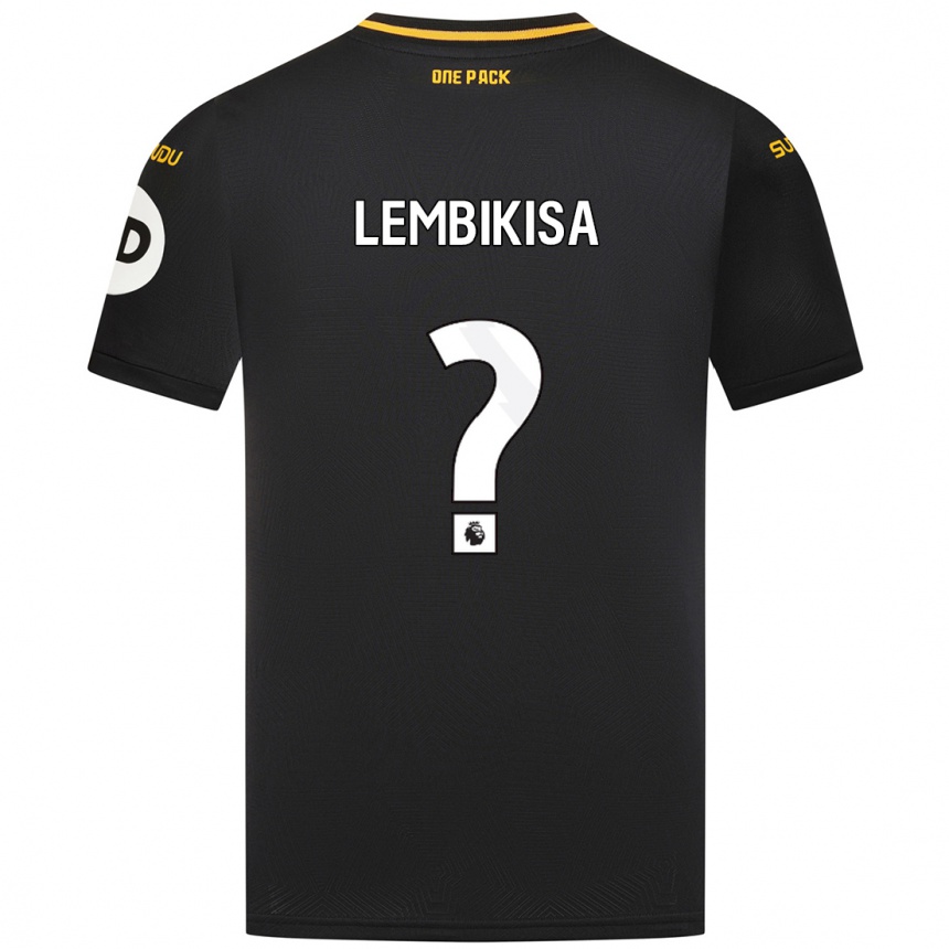 Kids Football Dexter Lembikisa #0 Black Away Jersey 2024/25 T-Shirt Australia