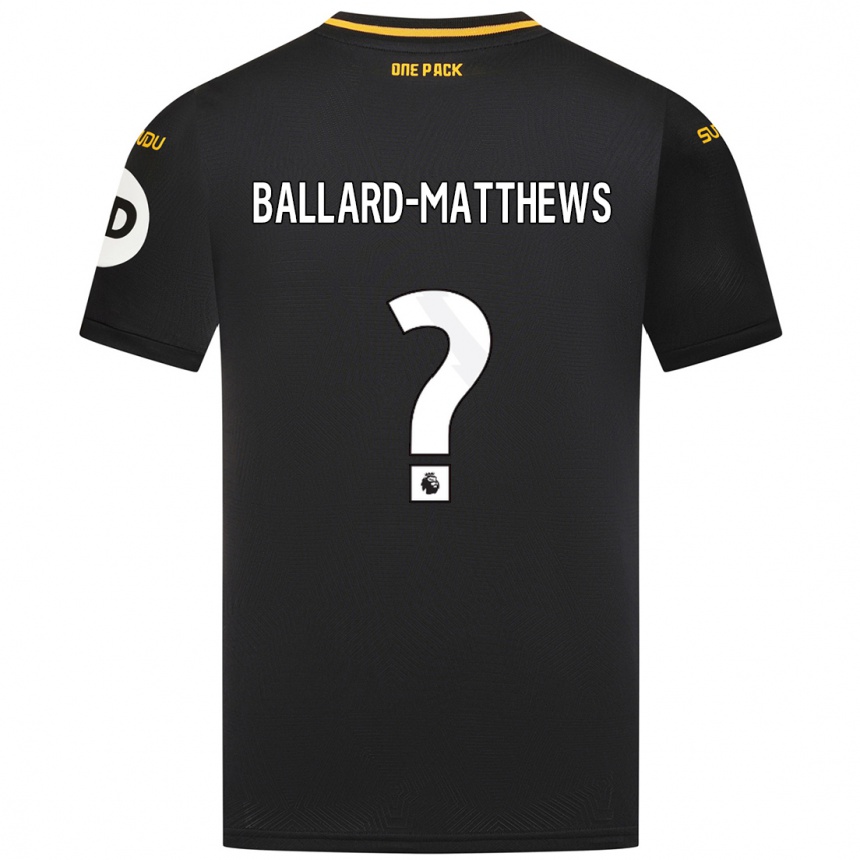 Kids Football Emilio Ballard-Matthews #0 Black Away Jersey 2024/25 T-Shirt Australia