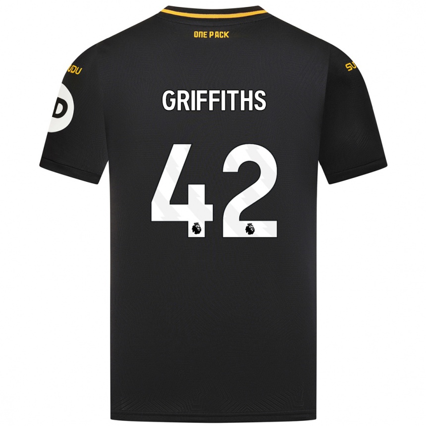 Kids Football Harvey Griffiths #42 Black Away Jersey 2024/25 T-Shirt Australia