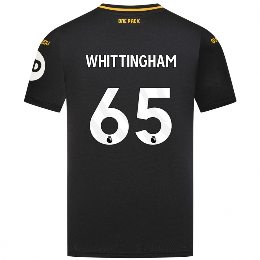 Kids Football Matthew Whittingham #65 Black Away Jersey 2024/25 T-Shirt Australia