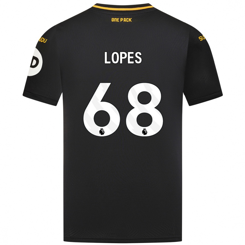 Kids Football Leo Lopes #68 Black Away Jersey 2024/25 T-Shirt Australia