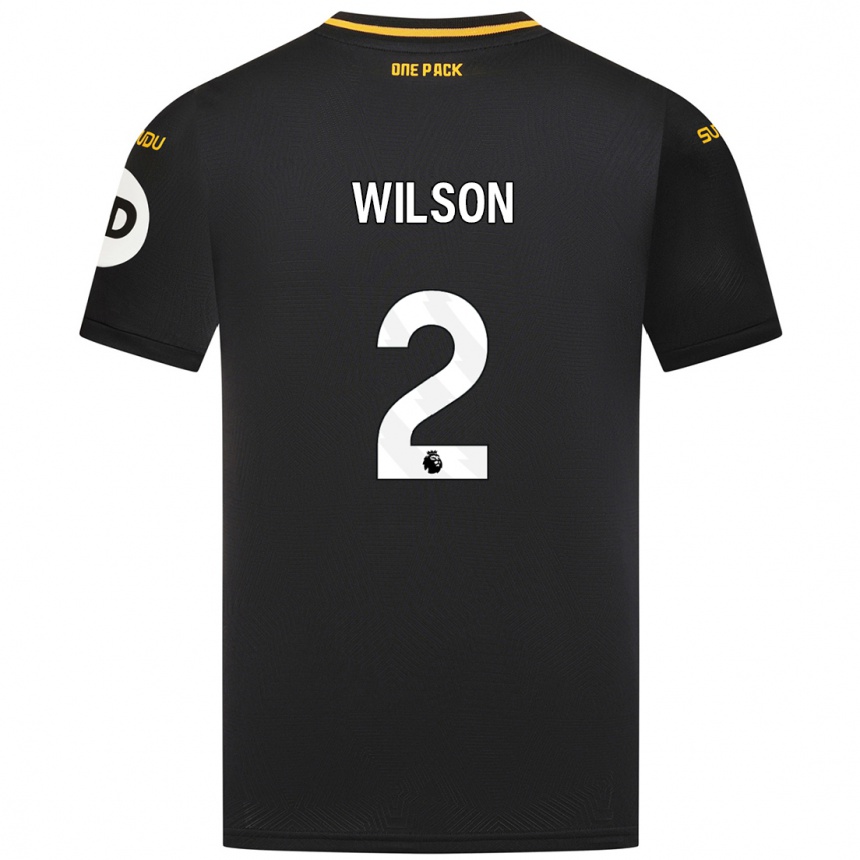 Kids Football Ellie Wilson #2 Black Away Jersey 2024/25 T-Shirt Australia