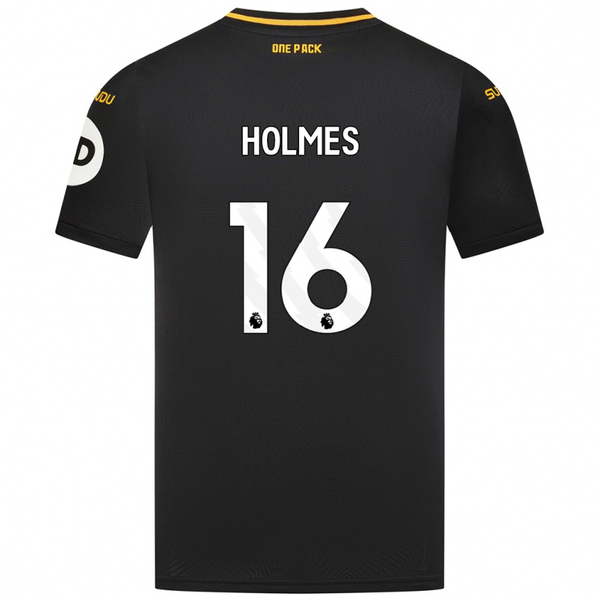 Kids Football Summer Holmes #16 Black Away Jersey 2024/25 T-Shirt Australia