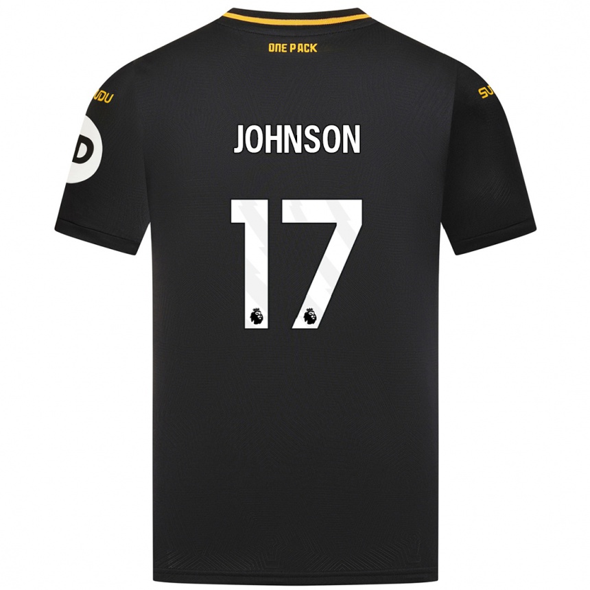 Kids Football Katie Johnson #17 Black Away Jersey 2024/25 T-Shirt Australia