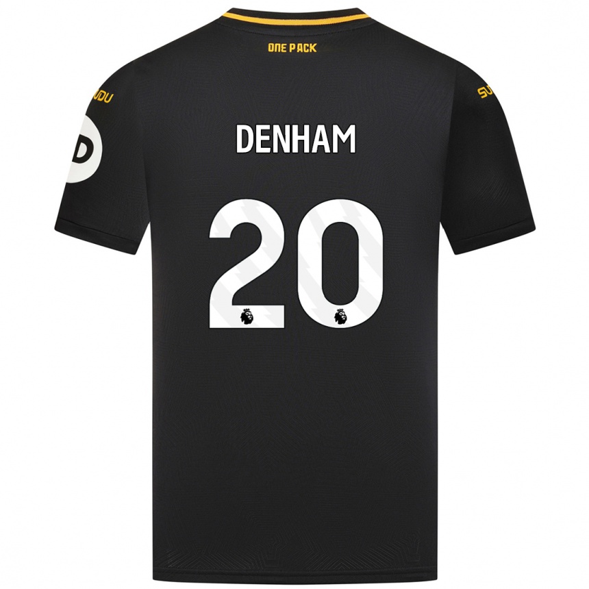 Kids Football Ania Denham #20 Black Away Jersey 2024/25 T-Shirt Australia