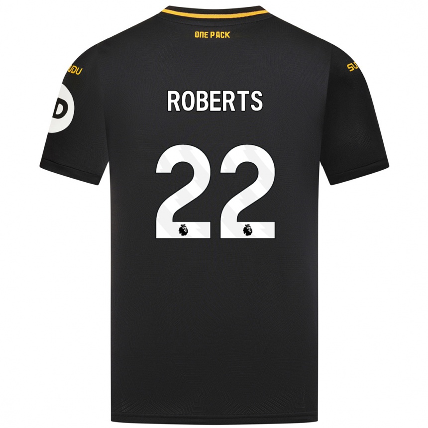 Kids Football Beth Roberts #22 Black Away Jersey 2024/25 T-Shirt Australia