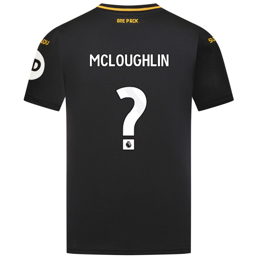 Kids Football Lee Mcloughlin #0 Black Away Jersey 2024/25 T-Shirt Australia