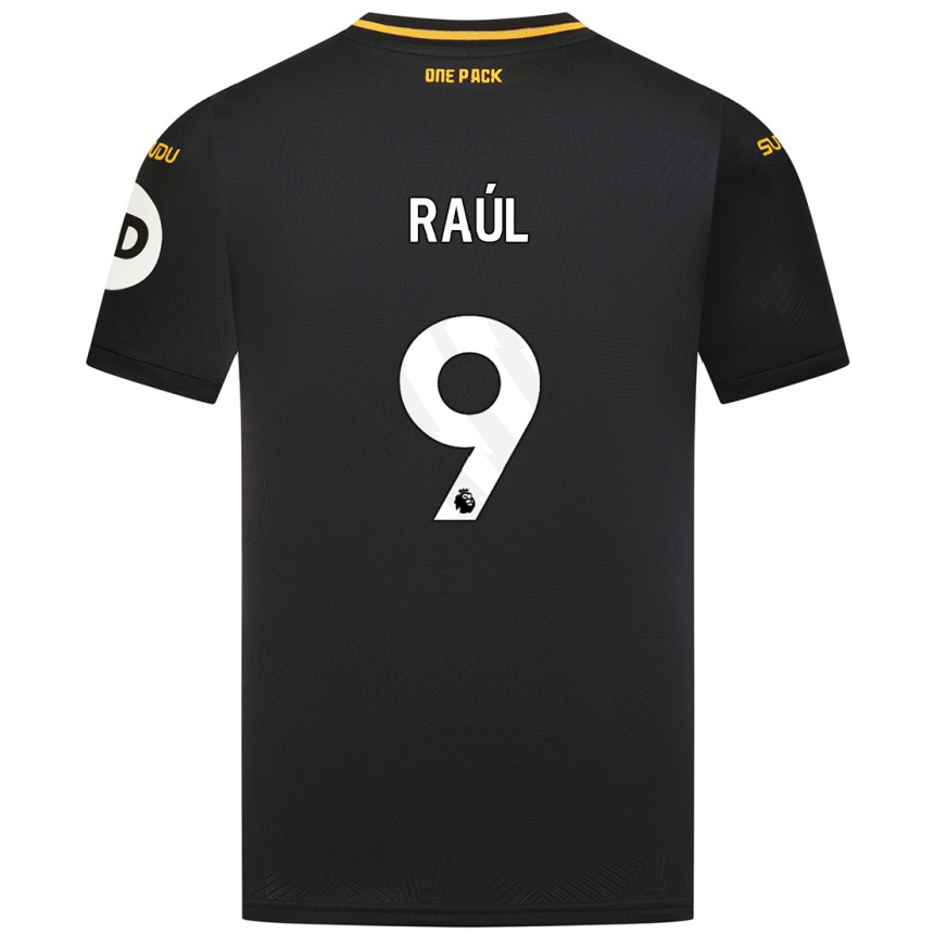 Kids Football Raul Jimenez #9 Black Away Jersey 2024/25 T-Shirt Australia