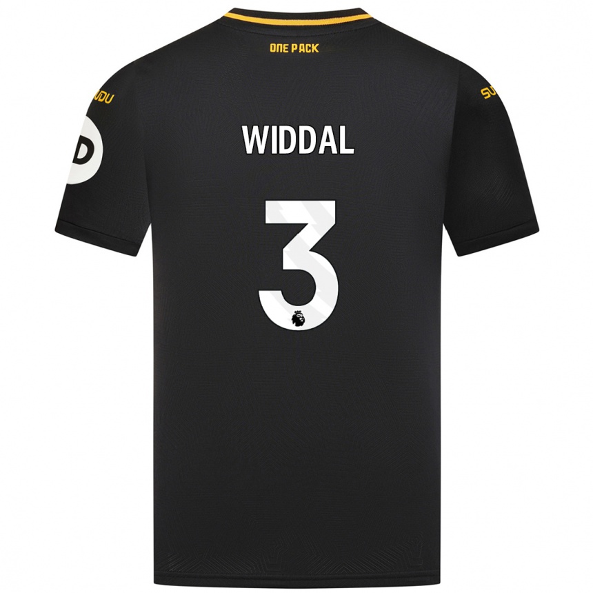 Kids Football Natalie Widdal #3 Black Away Jersey 2024/25 T-Shirt Australia