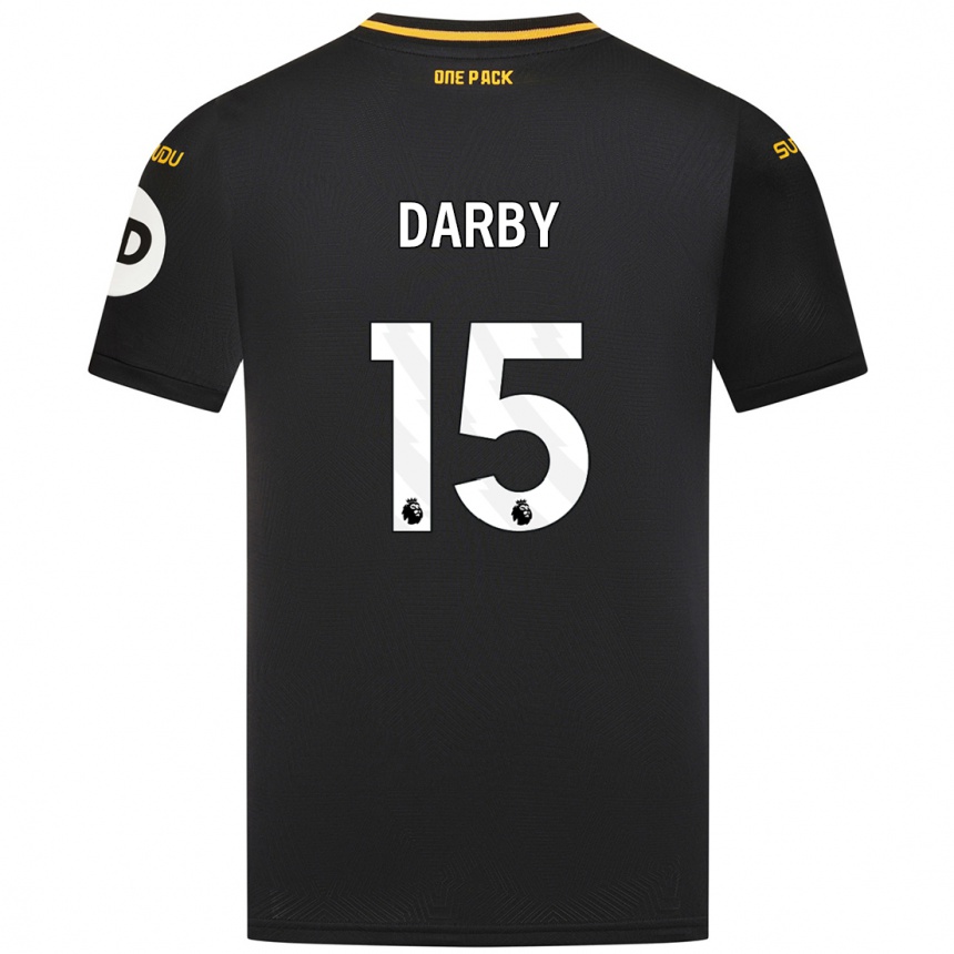 Kids Football Kelly Darby #15 Black Away Jersey 2024/25 T-Shirt Australia