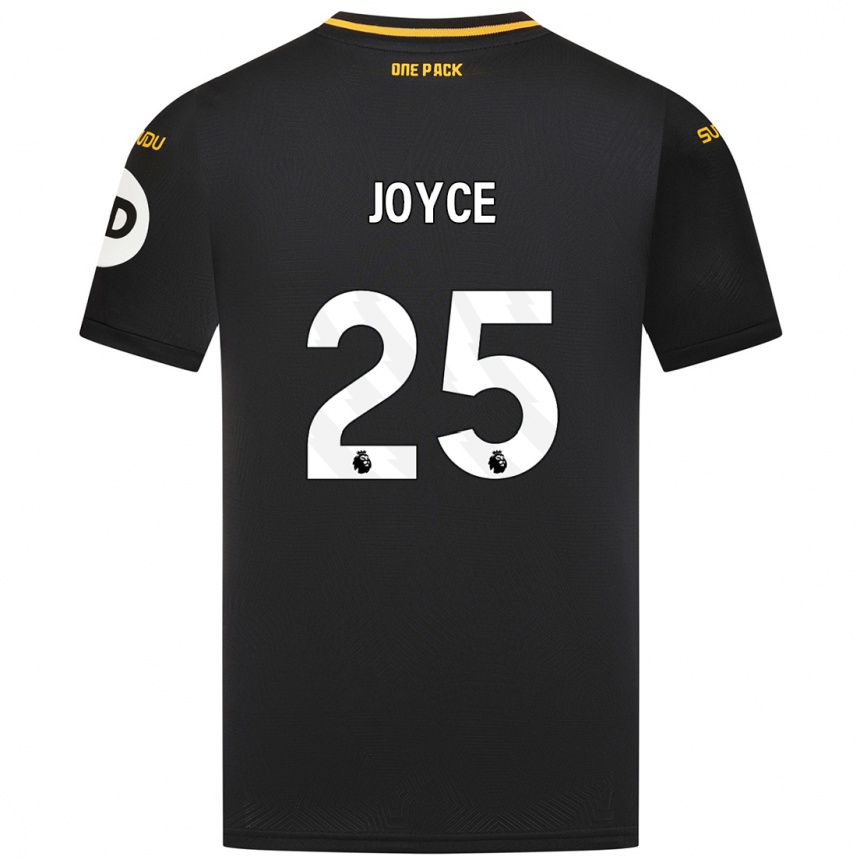 Kids Football Leonie Joyce #25 Black Away Jersey 2024/25 T-Shirt Australia