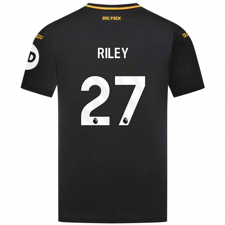 Kids Football Lauren Riley #27 Black Away Jersey 2024/25 T-Shirt Australia