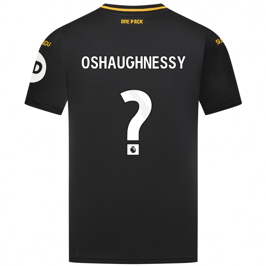 Kids Football Joe Oshaughnessy #0 Black Away Jersey 2024/25 T-Shirt Australia