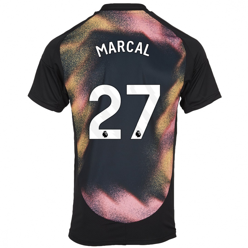 Kids Football Wanya Marçal #27 Black White Away Jersey 2024/25 T-Shirt Australia