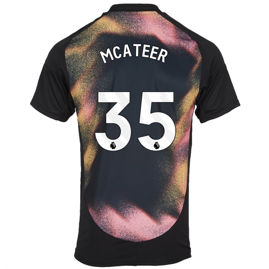 Kids Football Kasey Mcateer #35 Black White Away Jersey 2024/25 T-Shirt Australia