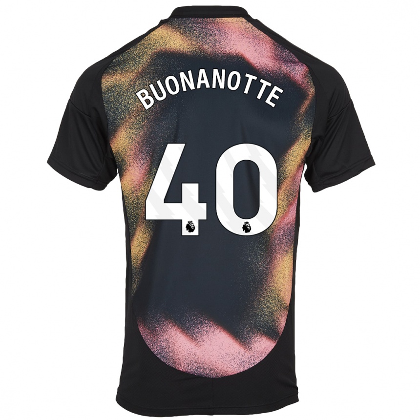 Kids Football Facundo Buonanotte #40 Black White Away Jersey 2024/25 T-Shirt Australia