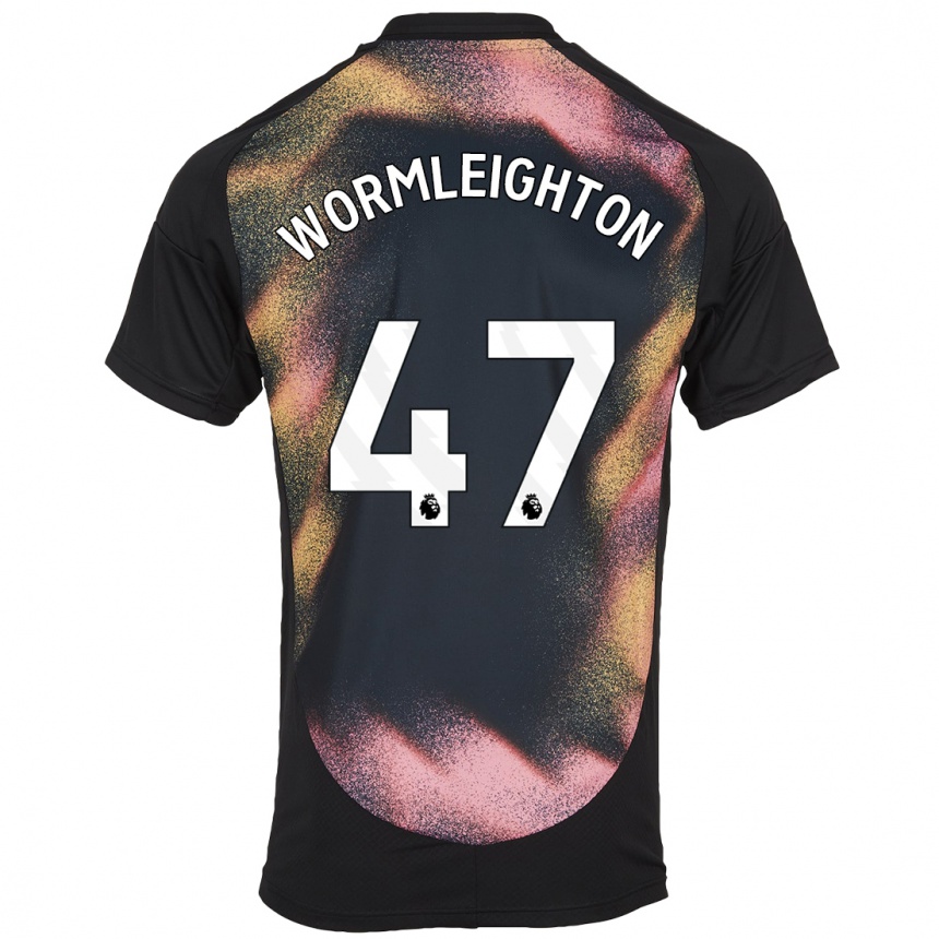 Kids Football Joe Wormleighton #47 Black White Away Jersey 2024/25 T-Shirt Australia