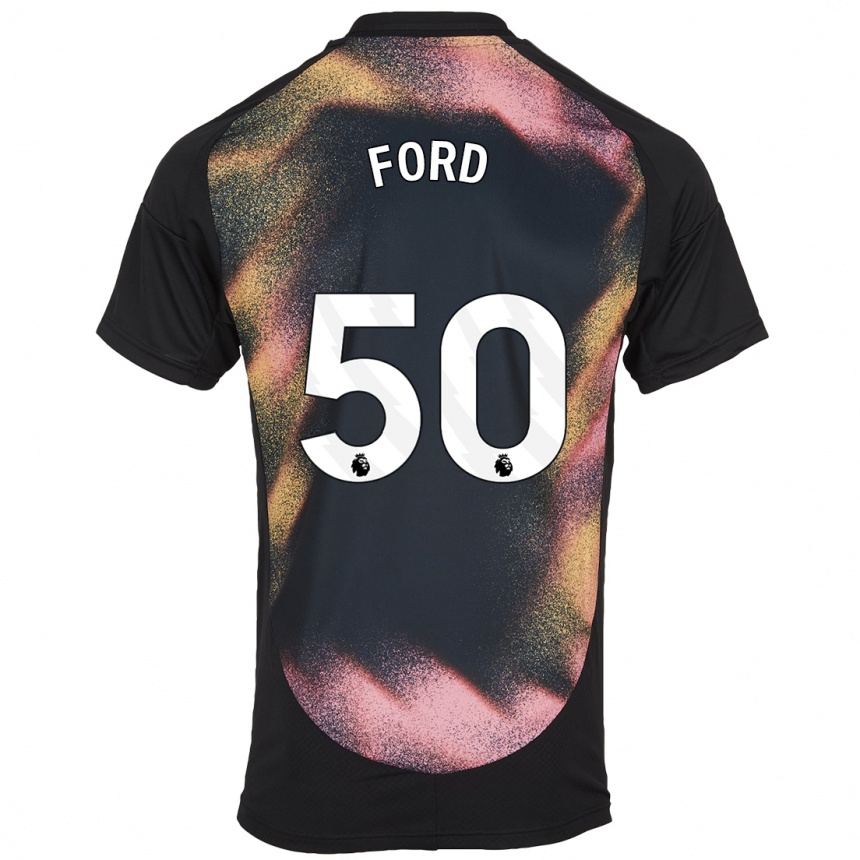 Kids Football Harvey Godsmark-Ford #50 Black White Away Jersey 2024/25 T-Shirt Australia