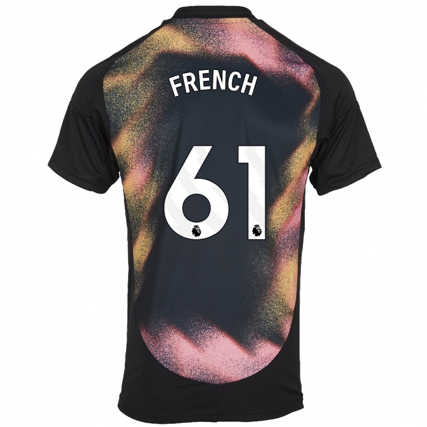 Kids Football Harry French #61 Black White Away Jersey 2024/25 T-Shirt Australia