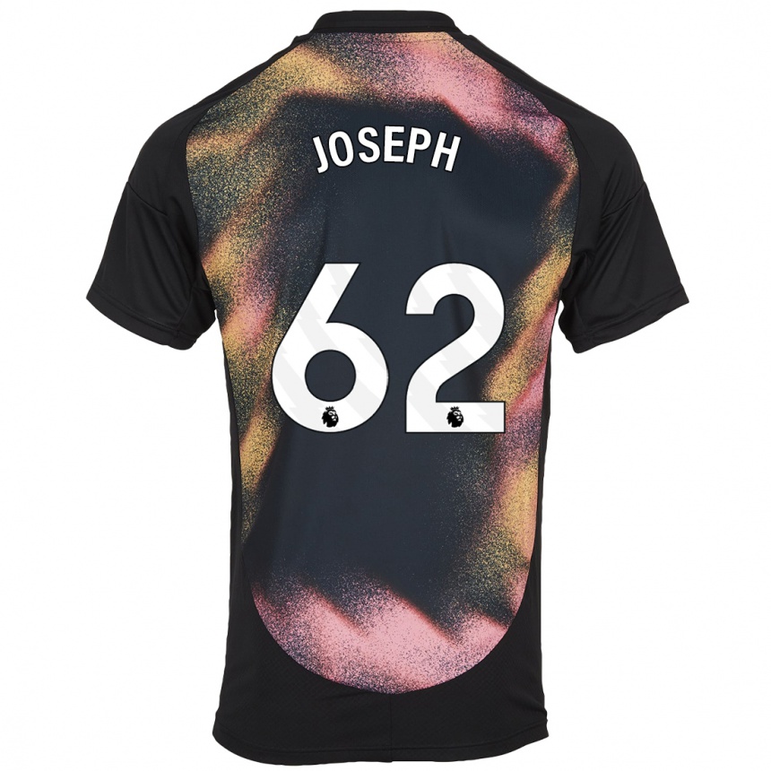 Kids Football Jayden Joseph #62 Black White Away Jersey 2024/25 T-Shirt Australia