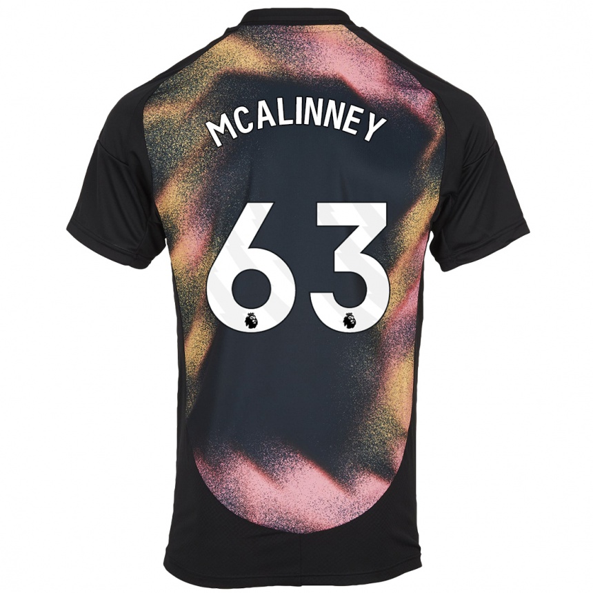 Kids Football Liam Mcalinney #63 Black White Away Jersey 2024/25 T-Shirt Australia