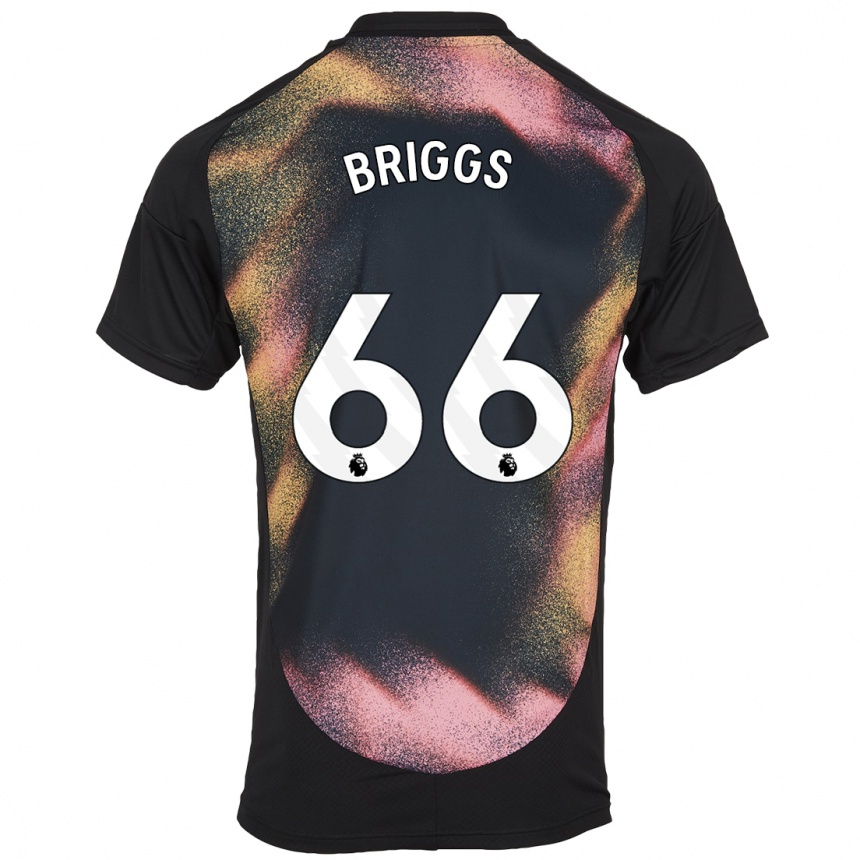 Kids Football Logan Briggs #66 Black White Away Jersey 2024/25 T-Shirt Australia