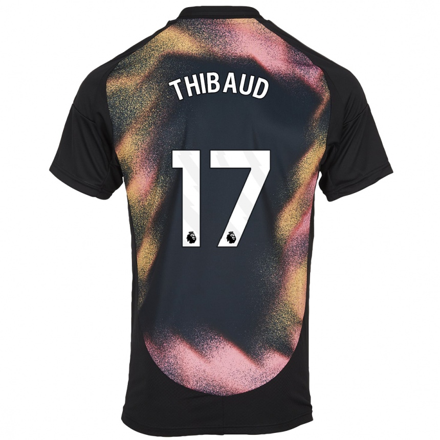 Kids Football Julie Thibaud #17 Black White Away Jersey 2024/25 T-Shirt Australia