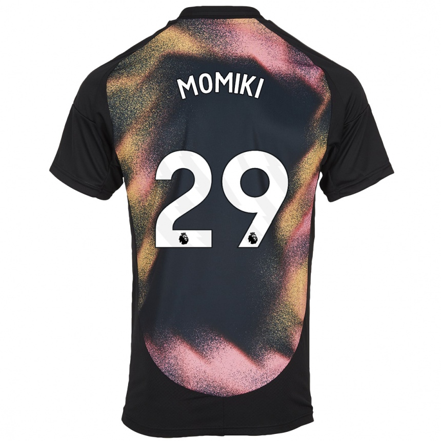 Kids Football Yuka Momiki #29 Black White Away Jersey 2024/25 T-Shirt Australia