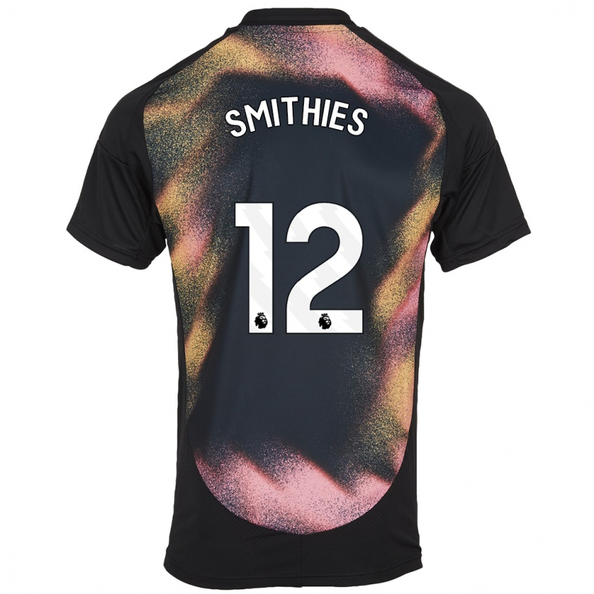 Kids Football Alex Smithies #12 Black White Away Jersey 2024/25 T-Shirt Australia