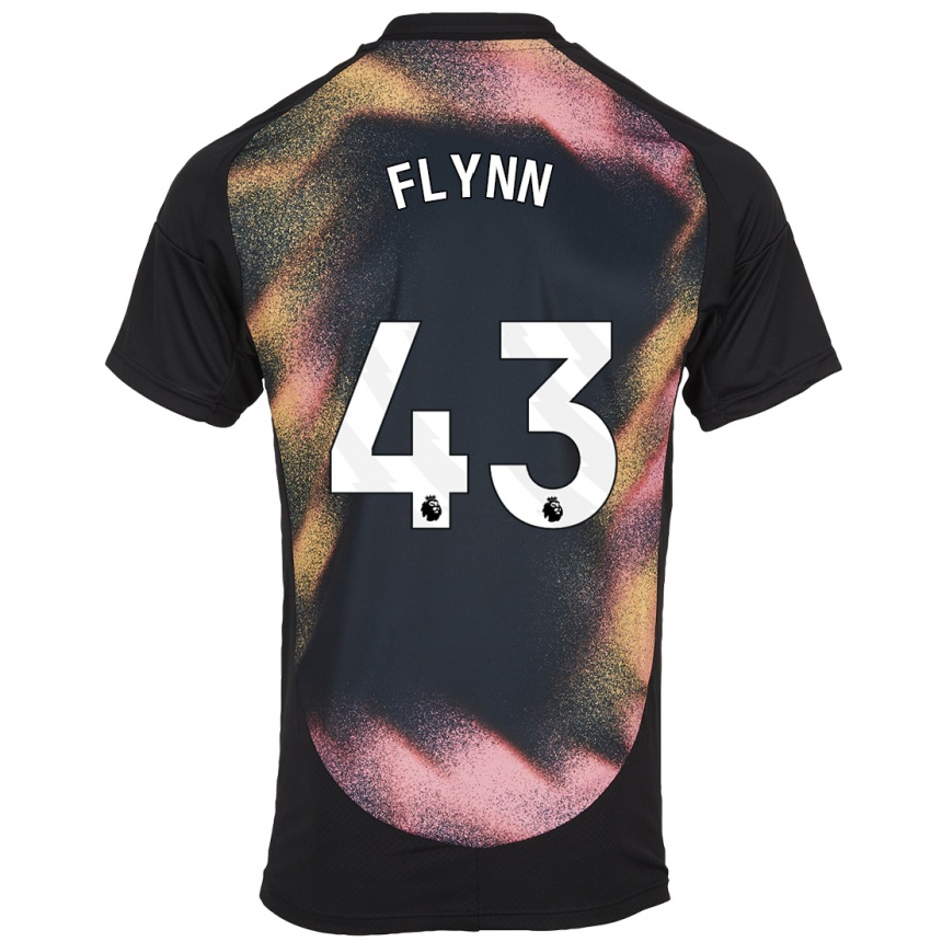 Kids Football Shane Flynn #43 Black White Away Jersey 2024/25 T-Shirt Australia