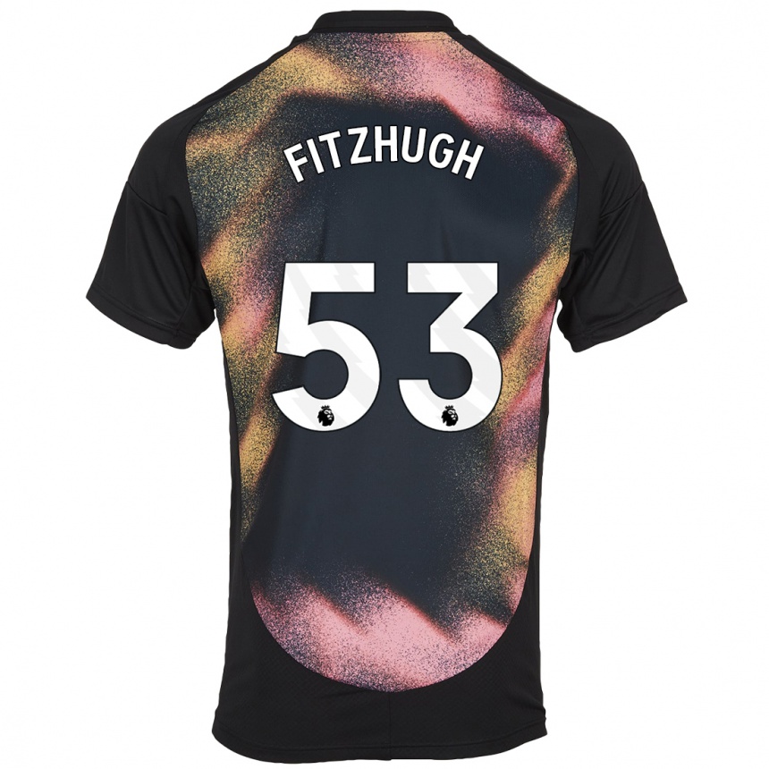 Kids Football Ethan Fitzhugh #53 Black White Away Jersey 2024/25 T-Shirt Australia