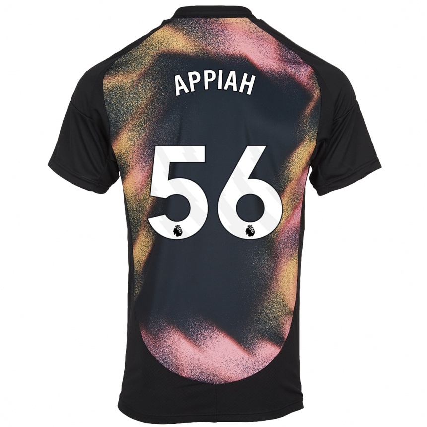 Kids Football Paul Appiah #56 Black White Away Jersey 2024/25 T-Shirt Australia