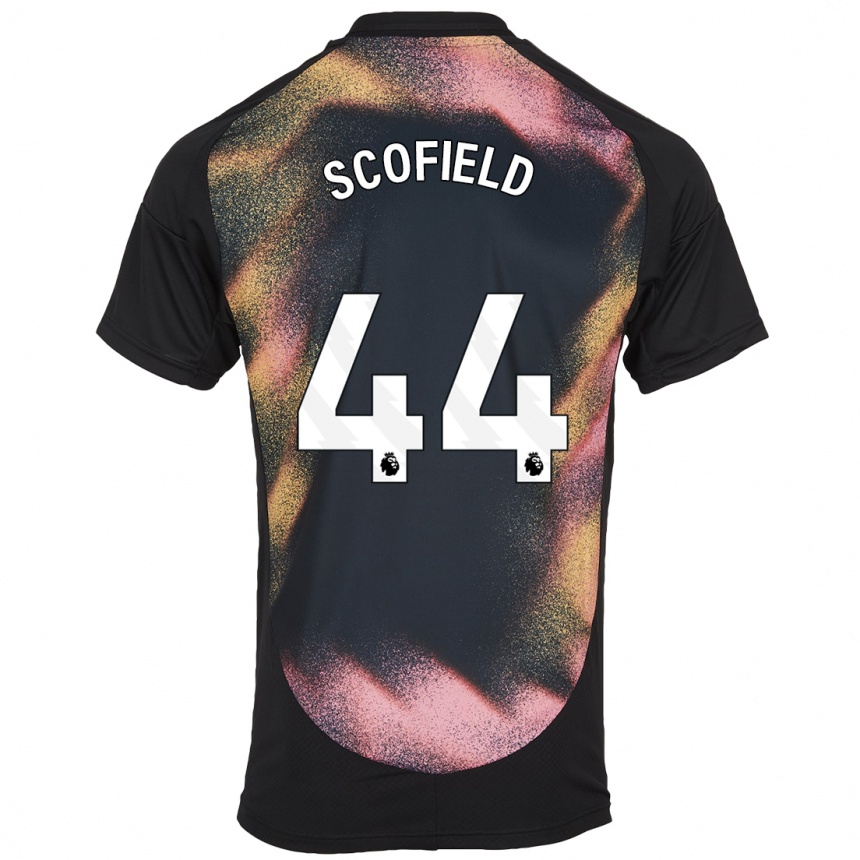 Kids Football Connie Scofield #44 Black White Away Jersey 2024/25 T-Shirt Australia